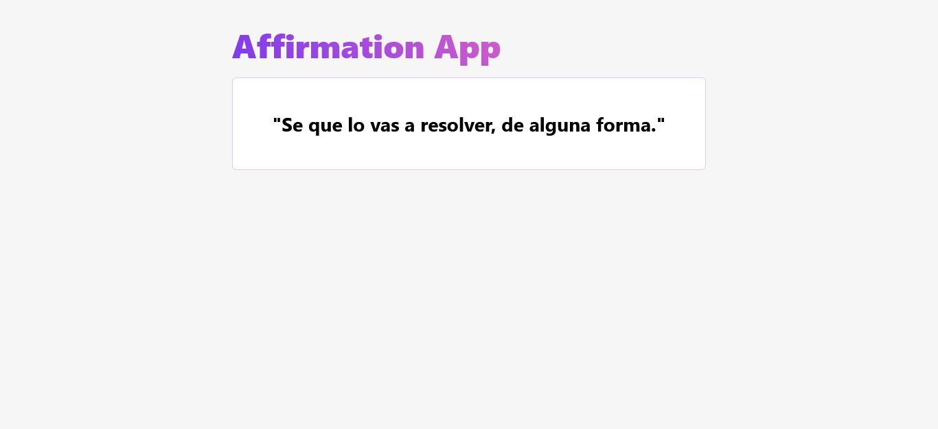Affirmation App