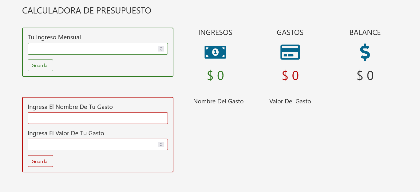 Simple Budget App