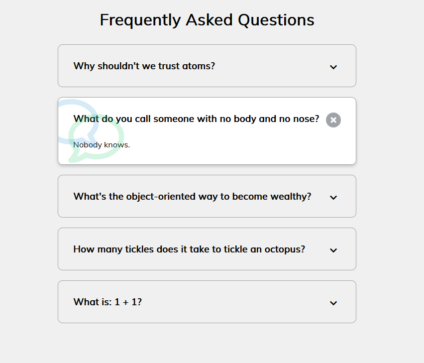 FAQ Collapse