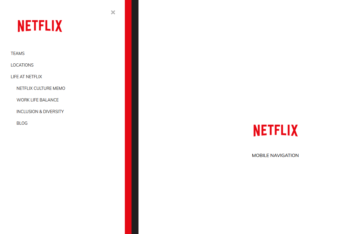 Netflix Mobile Navbar