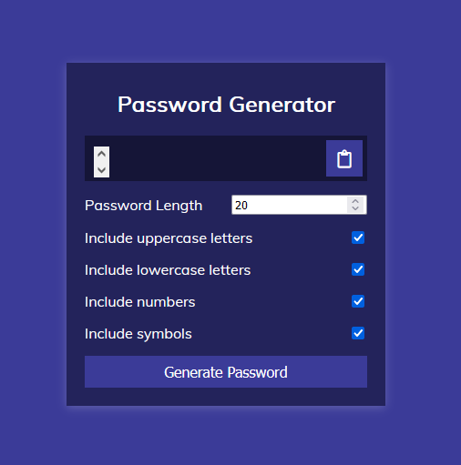 Password Generator