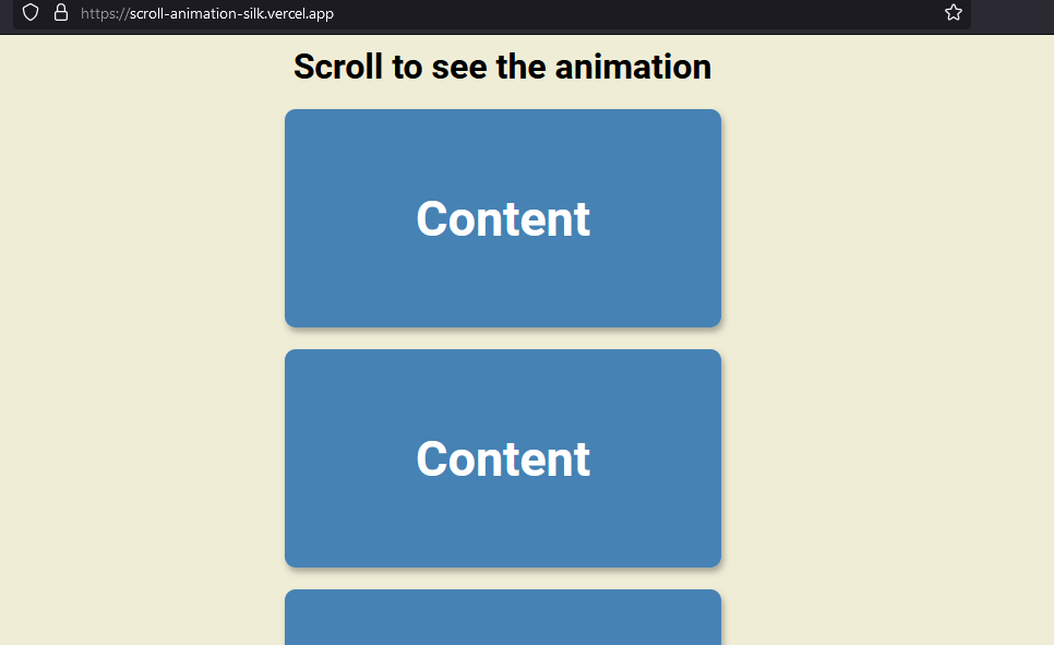 Scroll Animation
