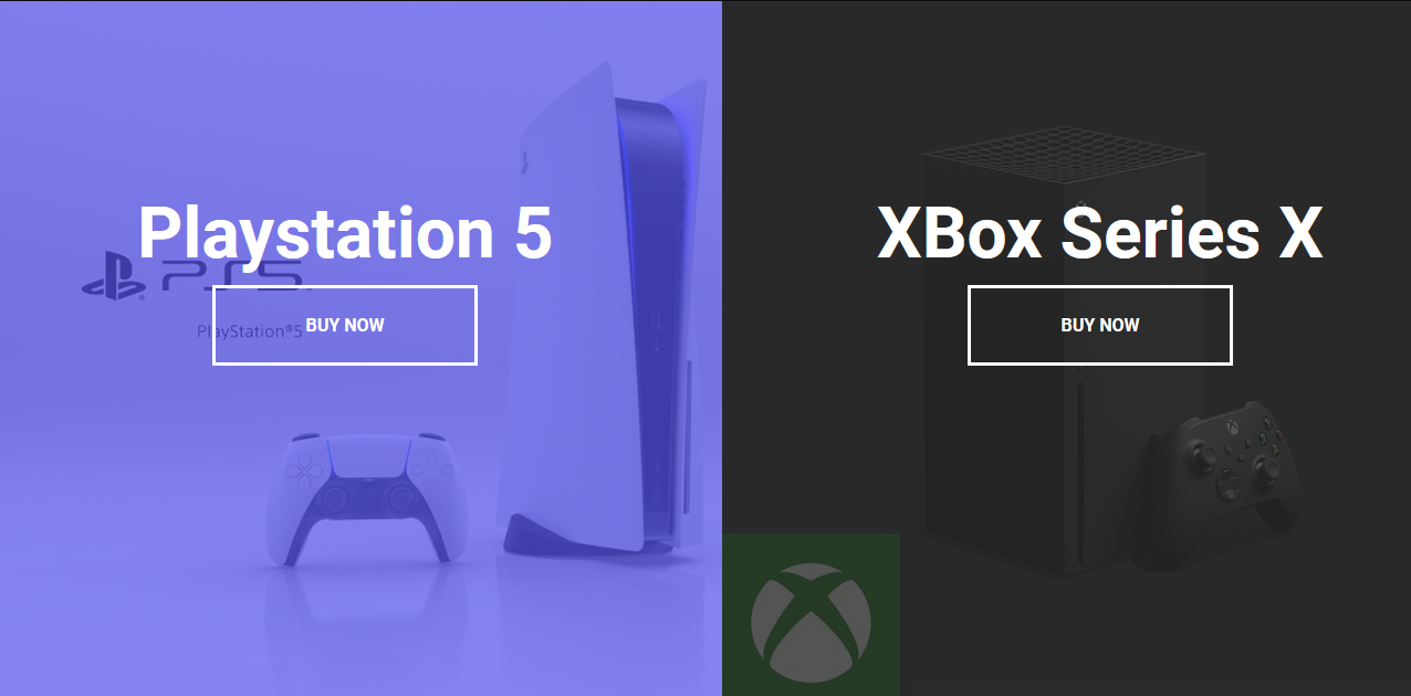 Split Landing Page