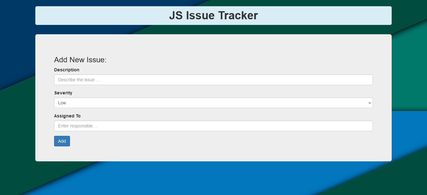 JS Issue Tracker